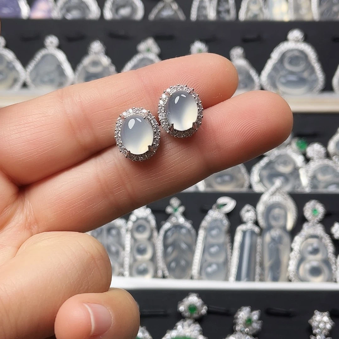 玛瑙/玉髓耳钉合金