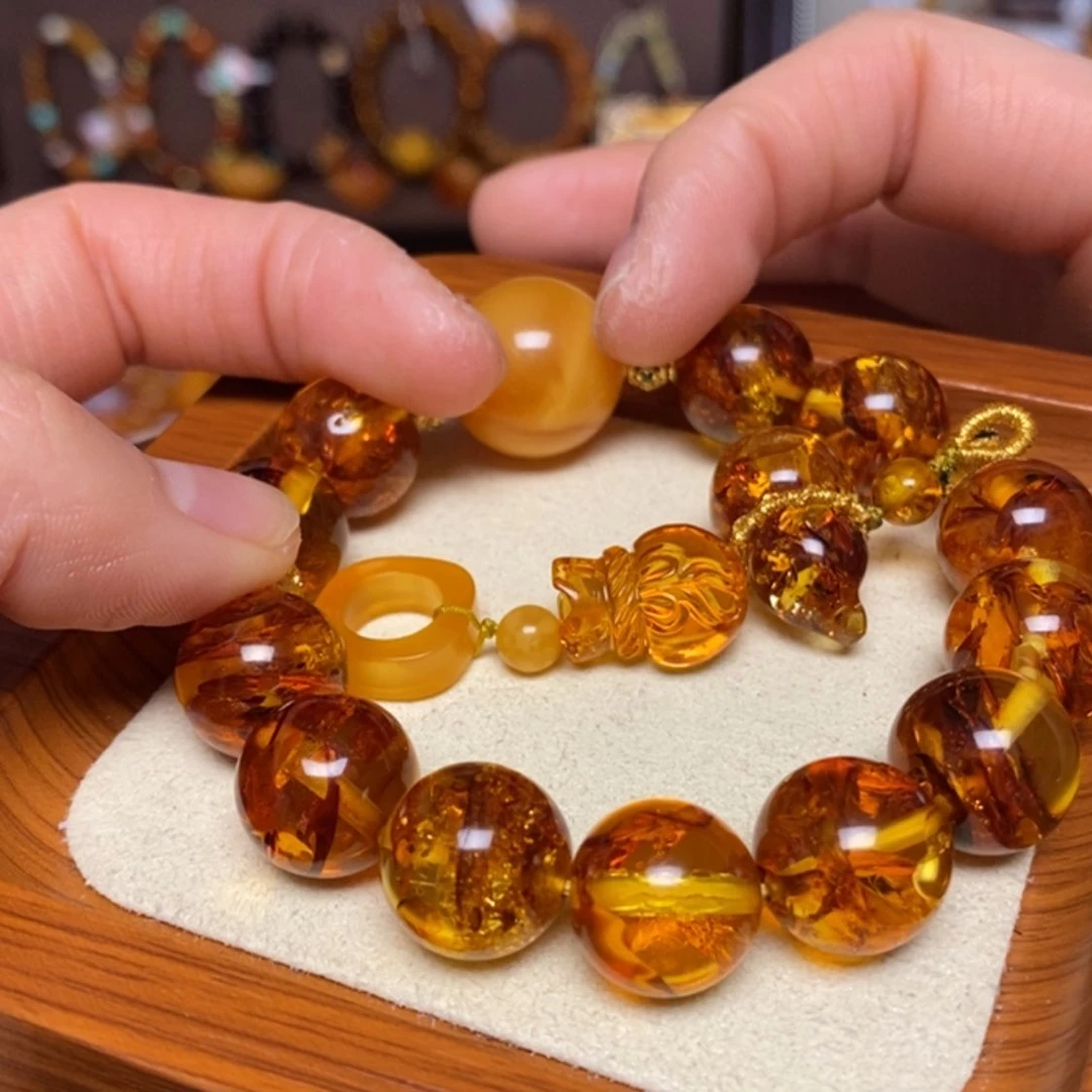 【闪购商品】手链蜜蜡未镶嵌手串定制