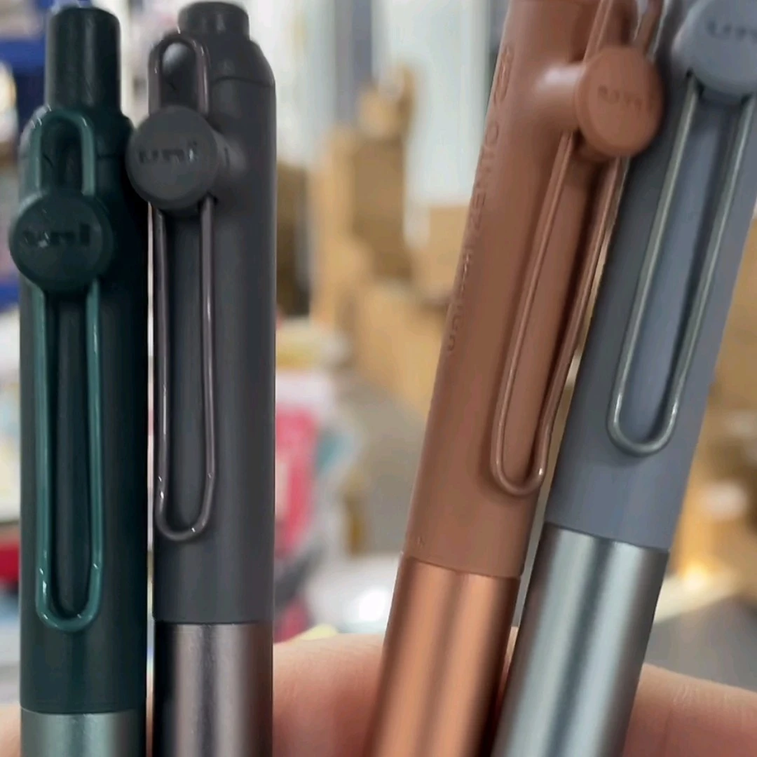 【4支】半金属笔握zento低重心黑色0.5mm顺滑按动笔0.38/0.5中性笔