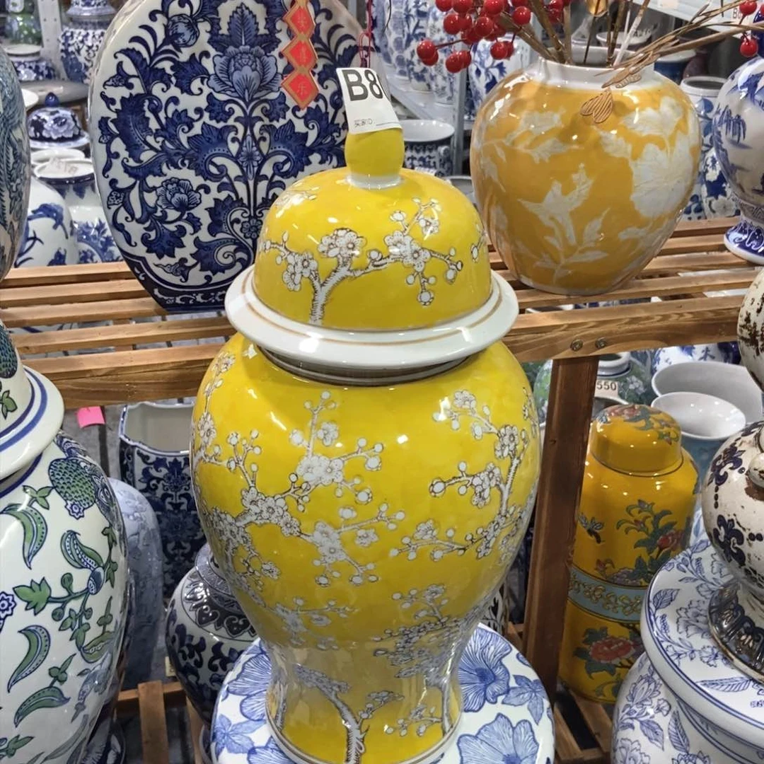 摆件将军罐手绘釉下彩