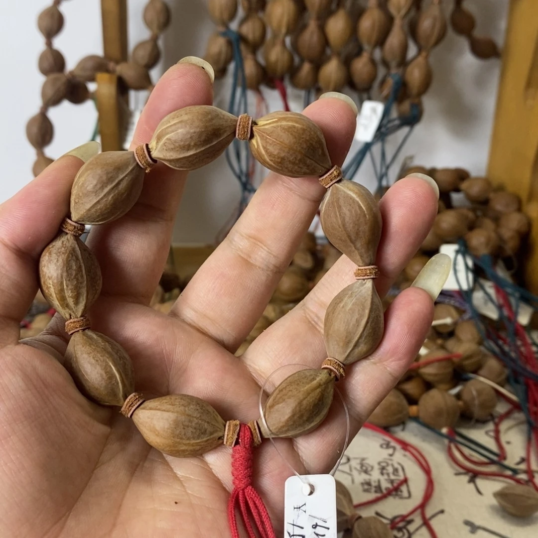 林***桐橄榄核手串1626梅林铁核