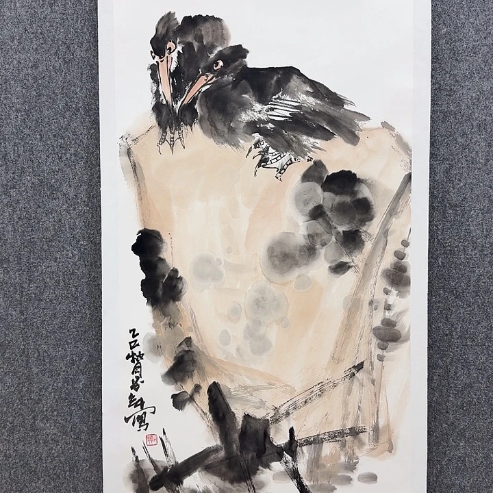 国画靳长年老师手绘作品