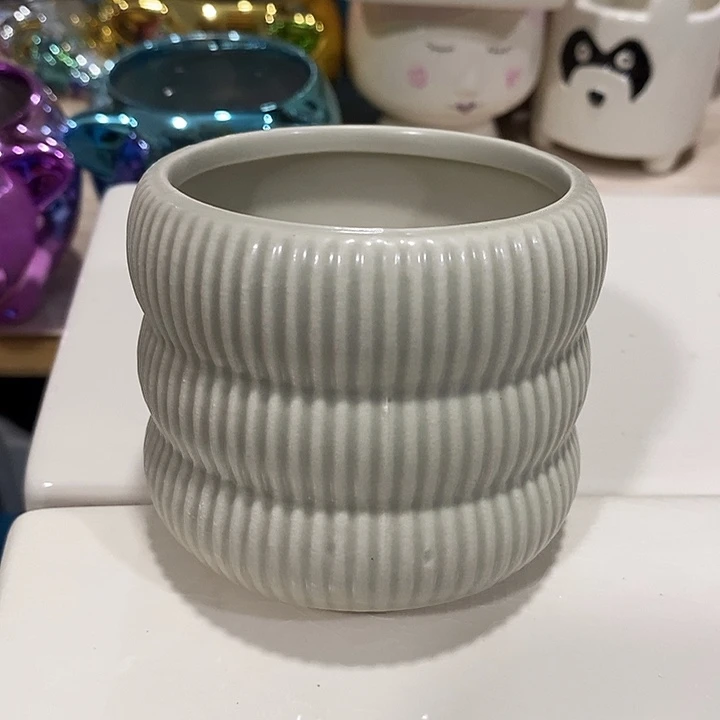 摆件陶盆有孔 微瑕介意勿拍