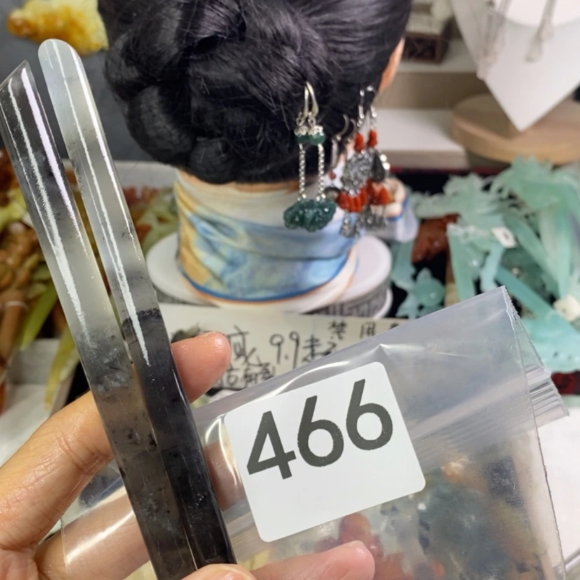 【闪购商品】岫玉发饰未镶嵌对*巷