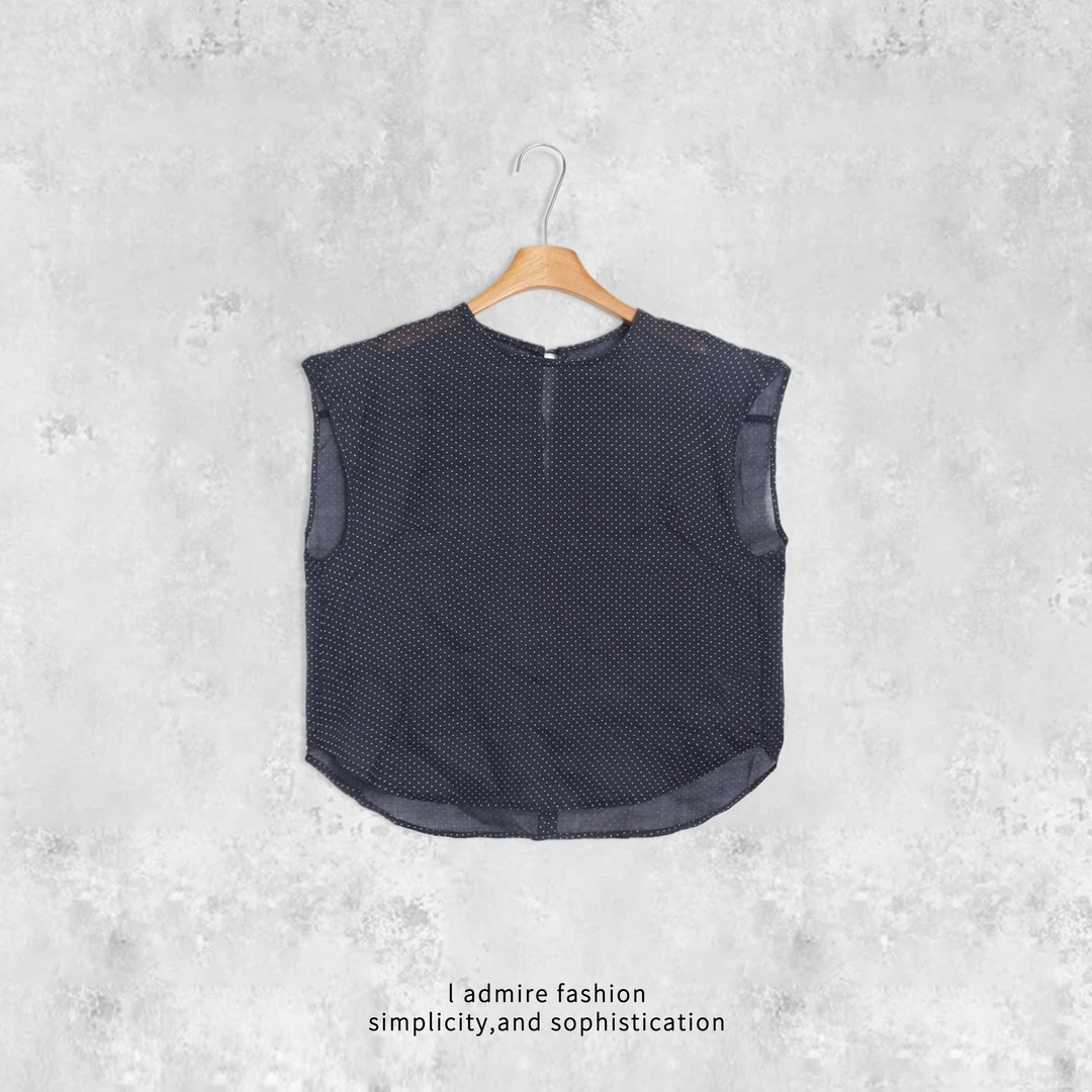 温温【波点美学】短袖T恤夏季小众欧若风时尚百搭衬衫1320