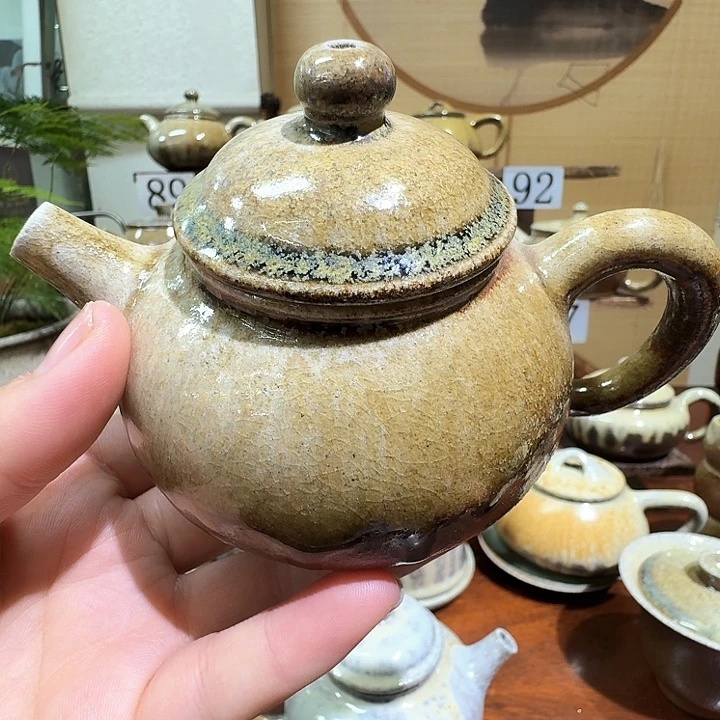 听***王建水紫陶白泥柴烧壶