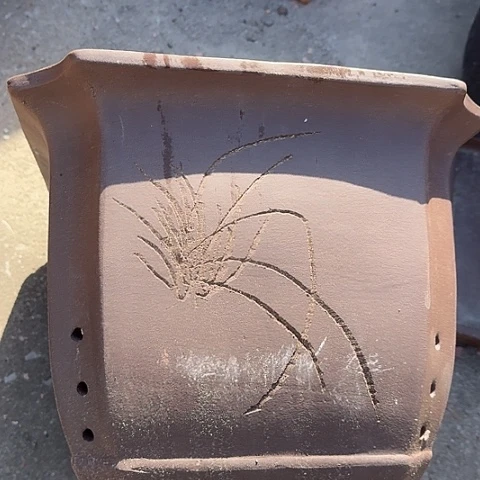 紫砂宜兴紫砂花盆31切角四方