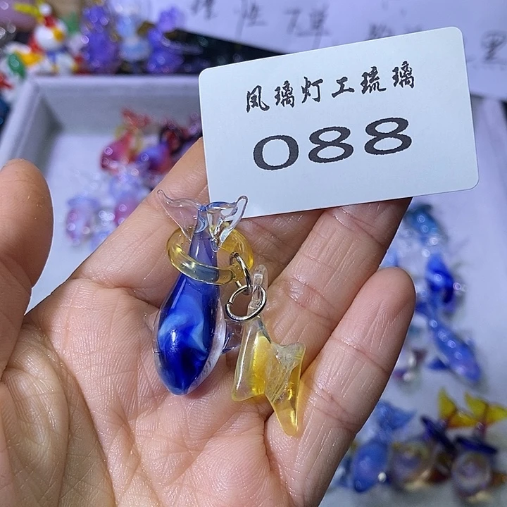 玻璃颈饰088鲸鱼吊坠