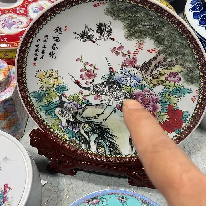 瓷片景德镇陶瓷装饰盆一个