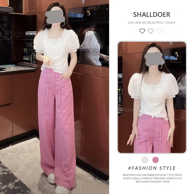 香朵儿休闲风上衣休闲裤套装女2025年夏季新款洋气衣服一整套穿搭