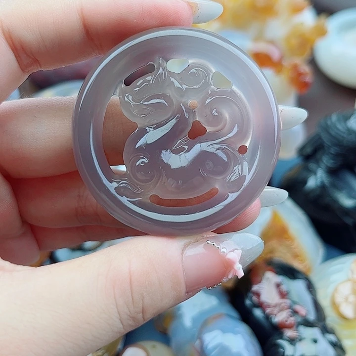 月***夜玛瑙未镶嵌手饰吊坠