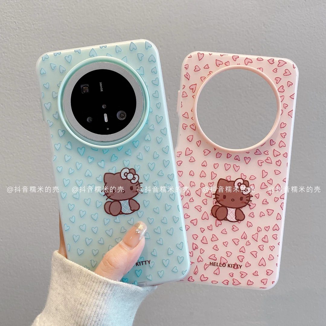 （华为mate系列）果冻壳适用华为mate70pro/mate60爱心凯蒂潮手机壳