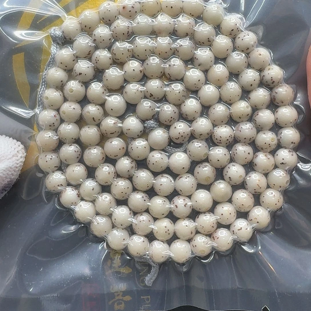 星月菩提吊坠118一物一图灰冰通体6圆108