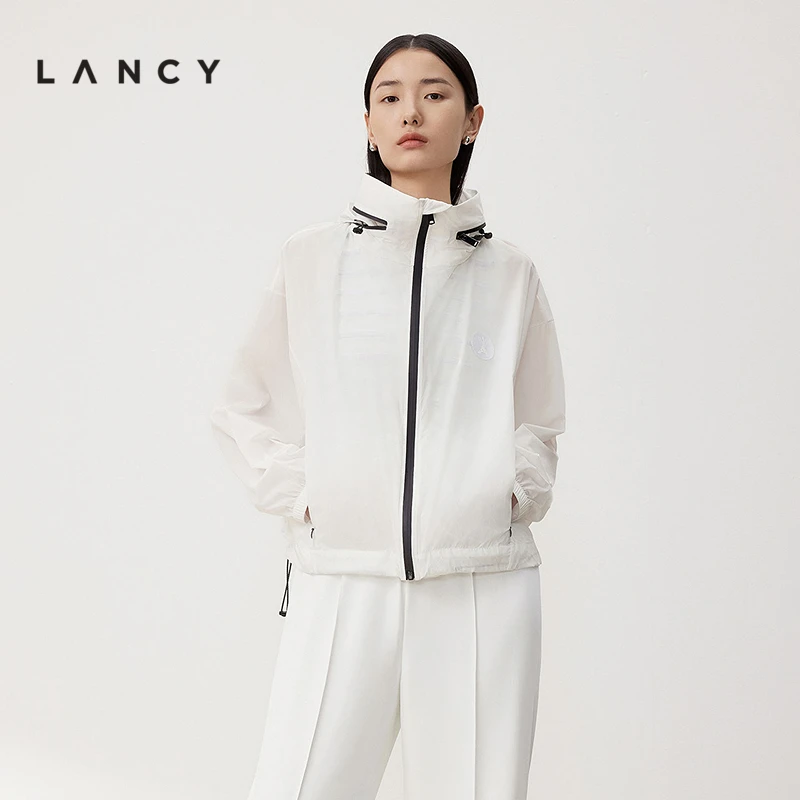 LANCY/朗姿【专柜同款】LANCY/朗姿薄款白色简约短夹克休闲长袖外套