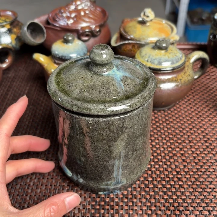 紫砂茶杯敞口竹节450 c