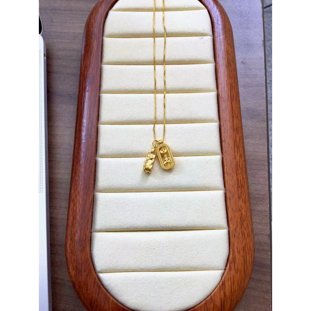 【大姑姐专属】足金貔貅金刚杵吊坠（送合金项链）