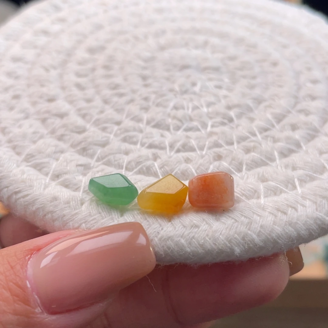 定制翡翠未镶嵌天然缅甸翡翠a货随形一组