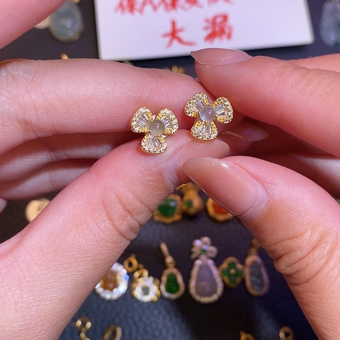 翡翠银S925镶嵌颈饰