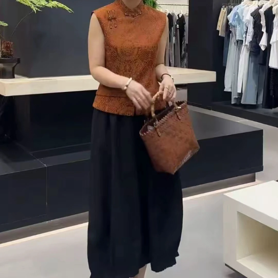时尚潮流百搭减龄复古中式气质女装套装