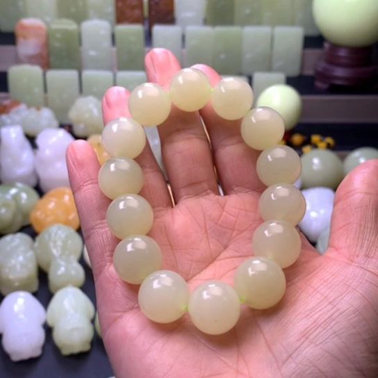 石材方解石手把件