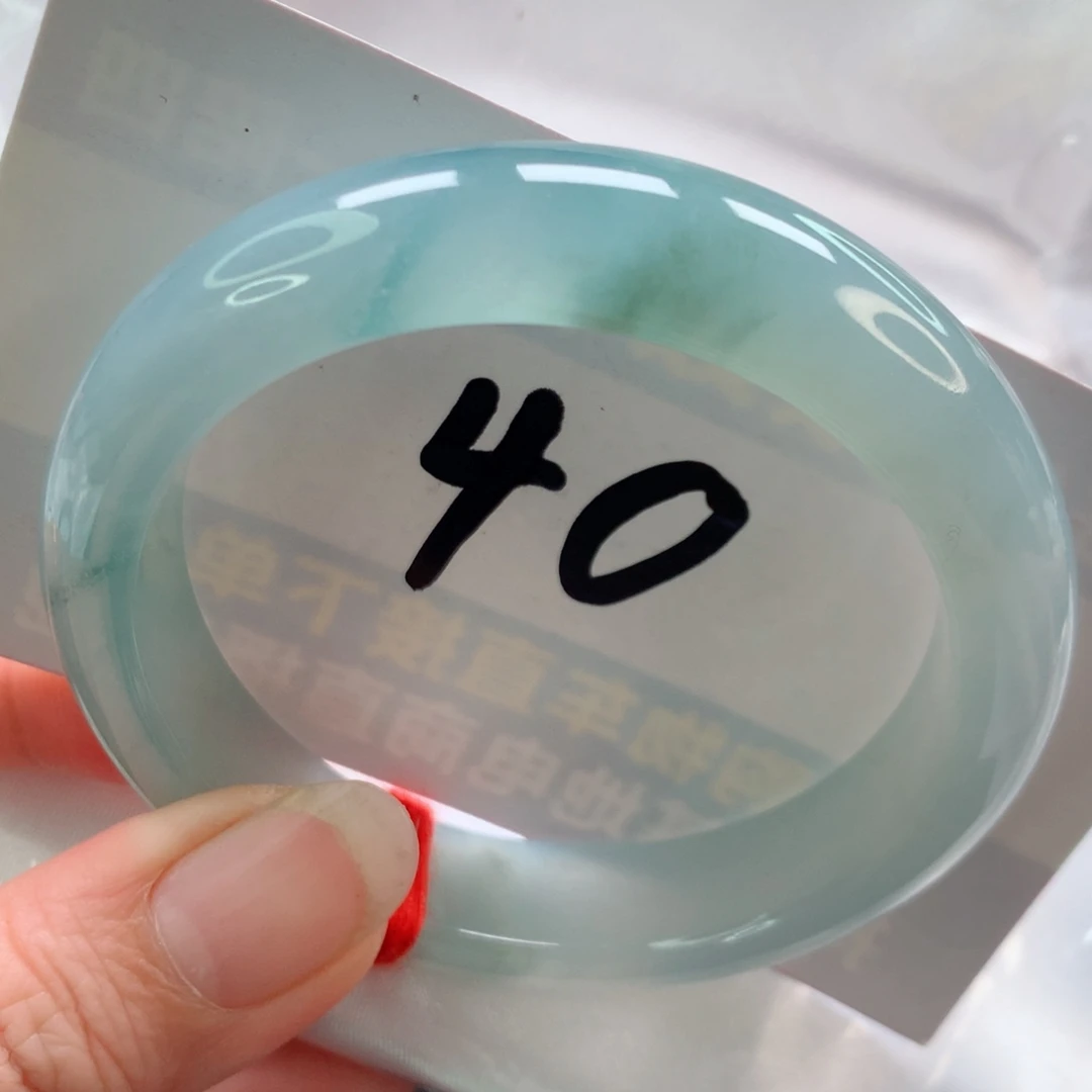 未镶嵌手镯翡翠冰胶蓝底飘花