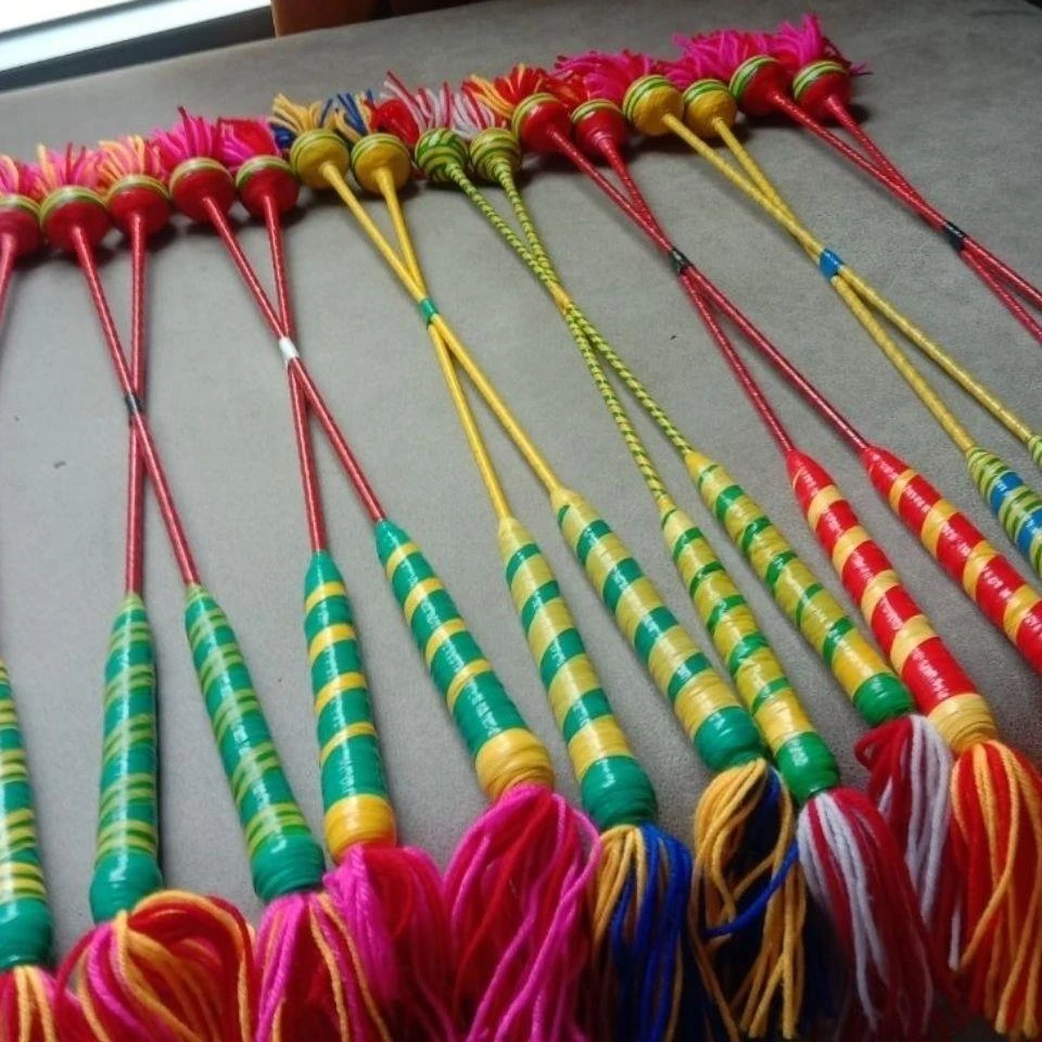 手工制作打鼓棒(鼓槌)颜色随机花漾鼓棒