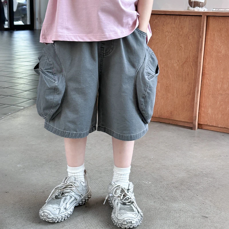 儿童裤子夏装男童短裤2025夏季新款中大童洋气休闲中裤男孩五分裤