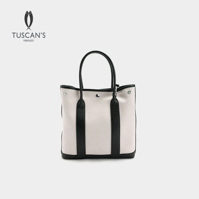 TUSCAN'S百搭通勤女士拼色轻奢拼接斜挎手提包经典时代集团