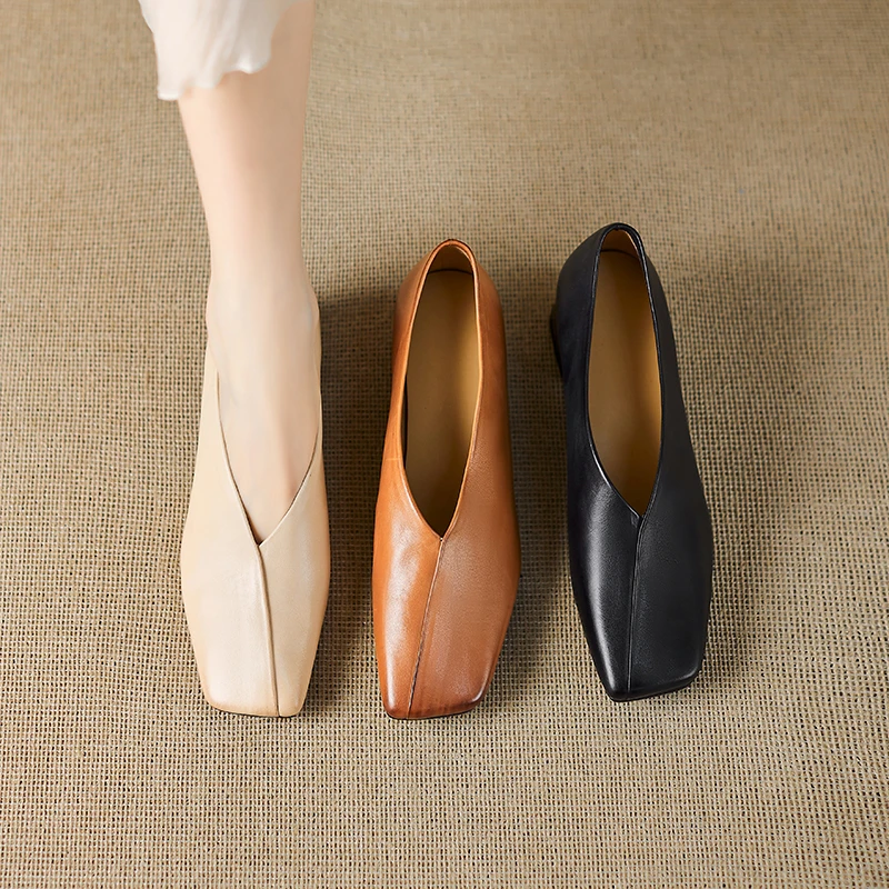 跟高4cm/34-39/2025新款气质休闲法式时尚百搭日常通勤洋气单鞋女