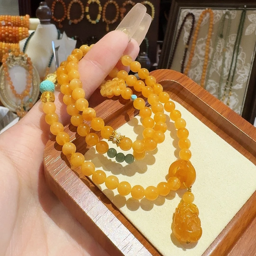 蜜蜡未镶嵌手串手串