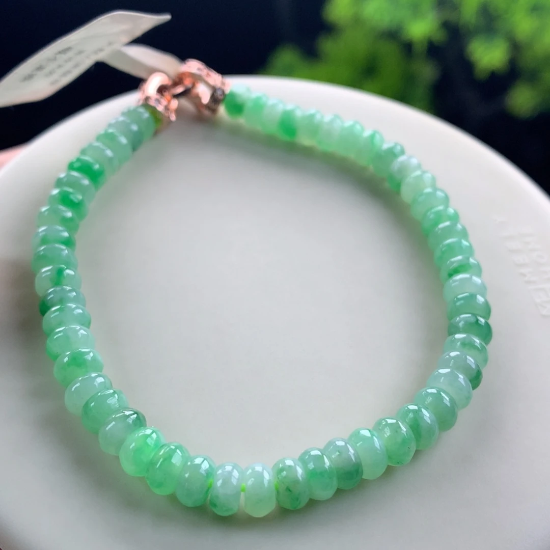 翡翠未镶嵌手链47号卡5.5