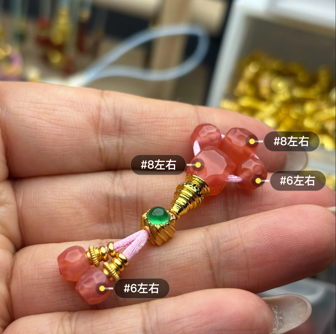 粉糯三通文玩配饰适合6mm以下串使用(随机发货)