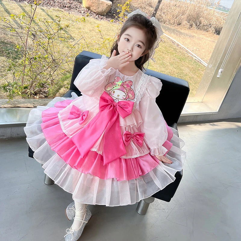 女童连衣裙春秋2025新款儿童装春装美乐蒂衣服女孩洛丽塔公主裙子