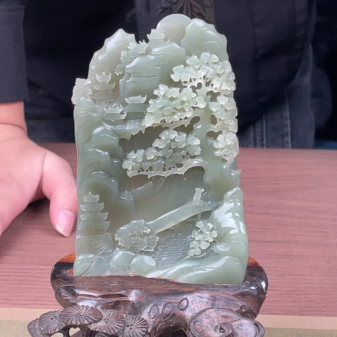 和田玉未镶嵌摆件