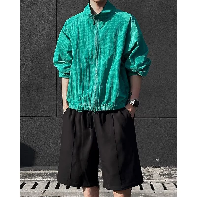 军绿色迷彩防晒服男夏季轻薄速干防晒皮肤衣高级感痞帅冲锋衣夹克