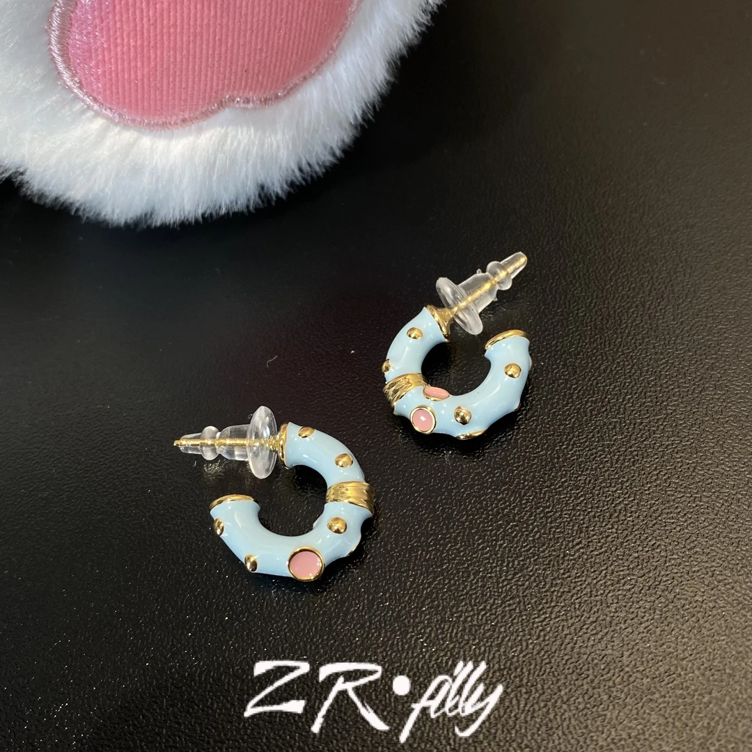 铜合金合成锆石耳饰 时尚个性耳环5012