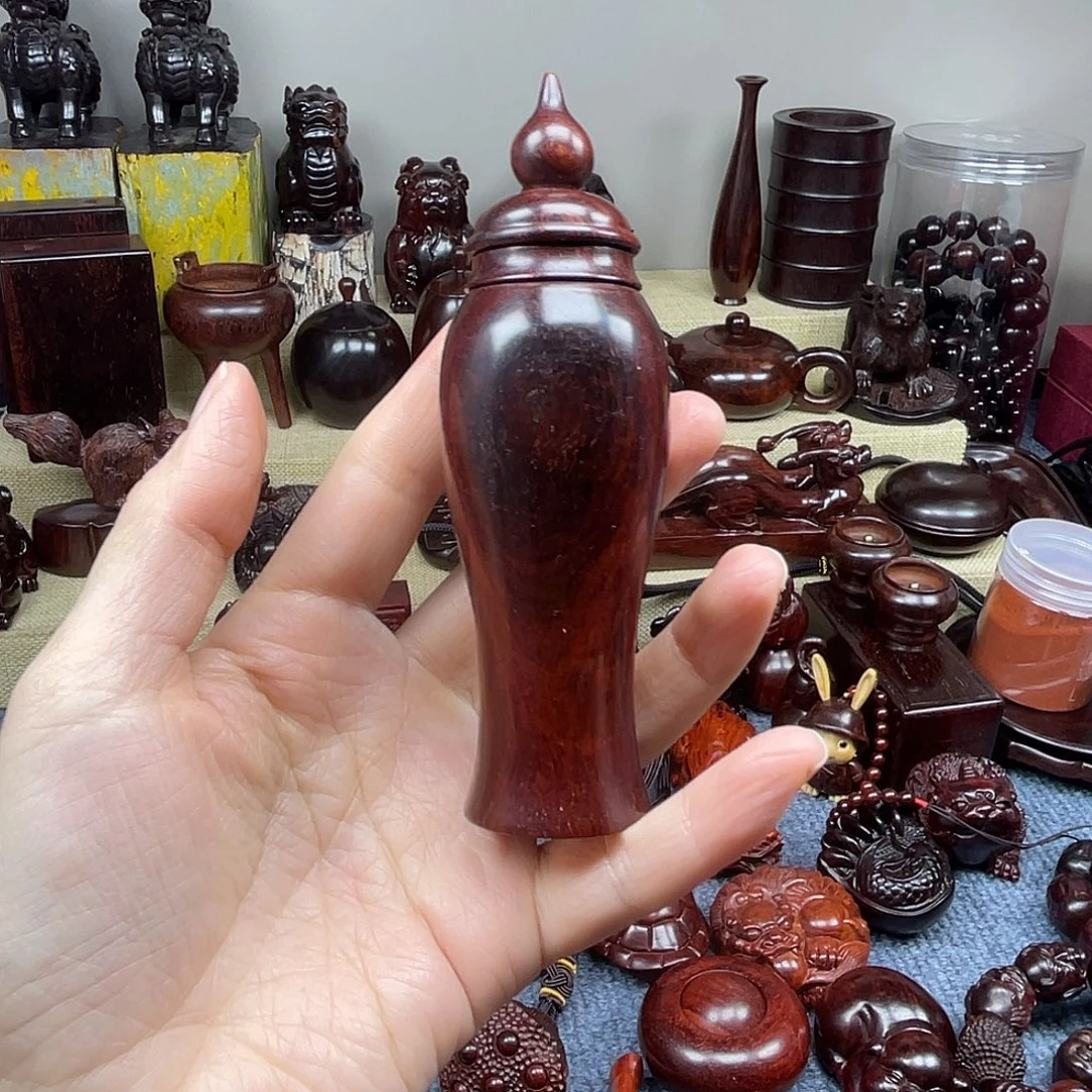 九***典檀香紫檀（小叶紫檀）将军罐