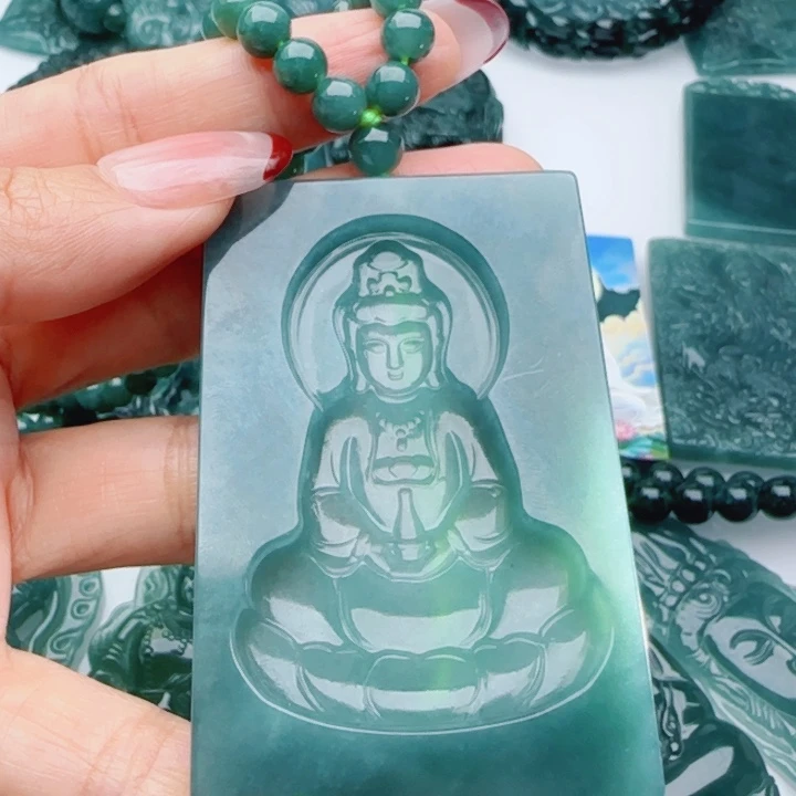 翡翠未镶嵌颈饰多样性发货天然A货翡翠