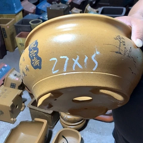 紫砂花盆手工制作