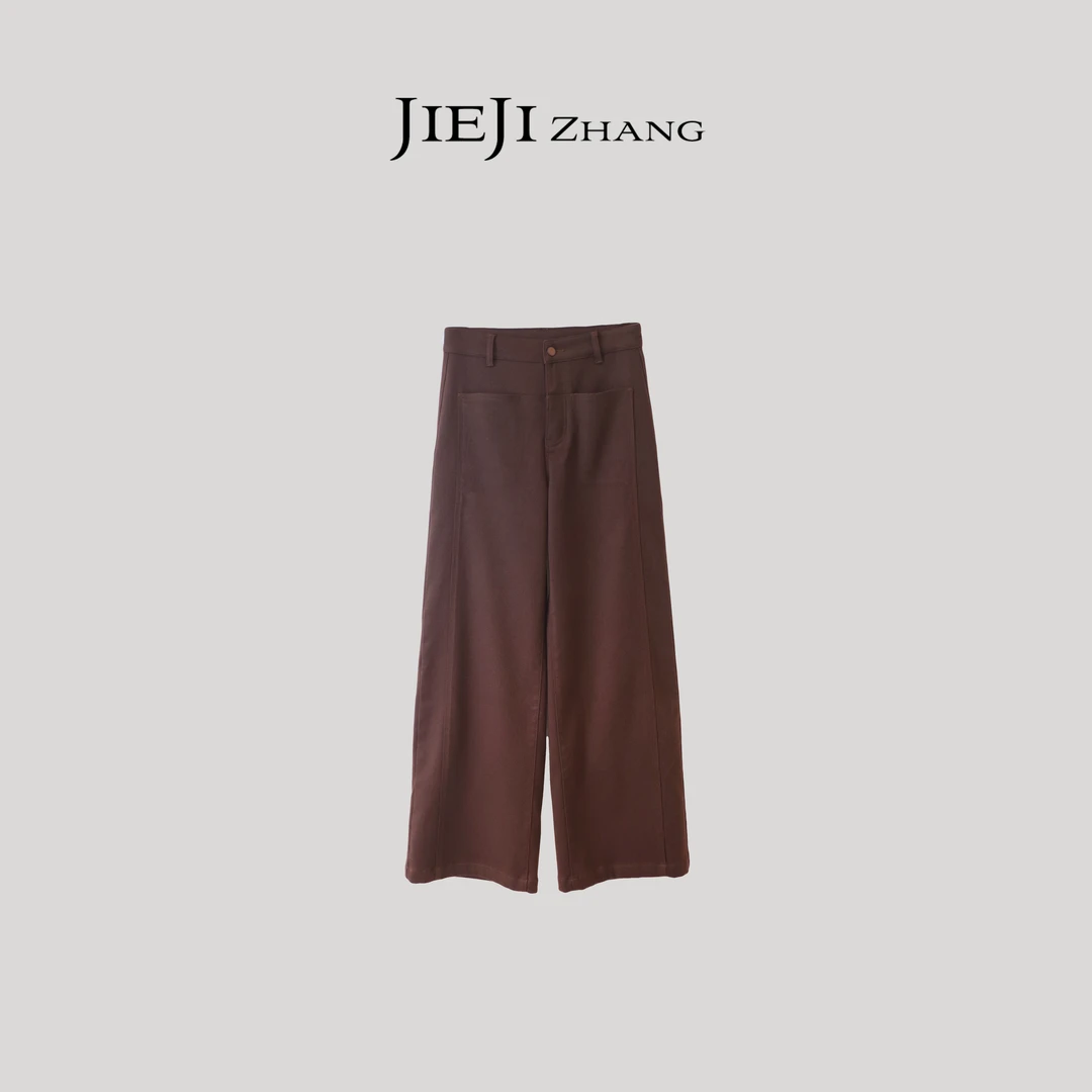 【JIEJI ZHANG】老钱风棉纺时尚通勤休闲百搭裤子351097