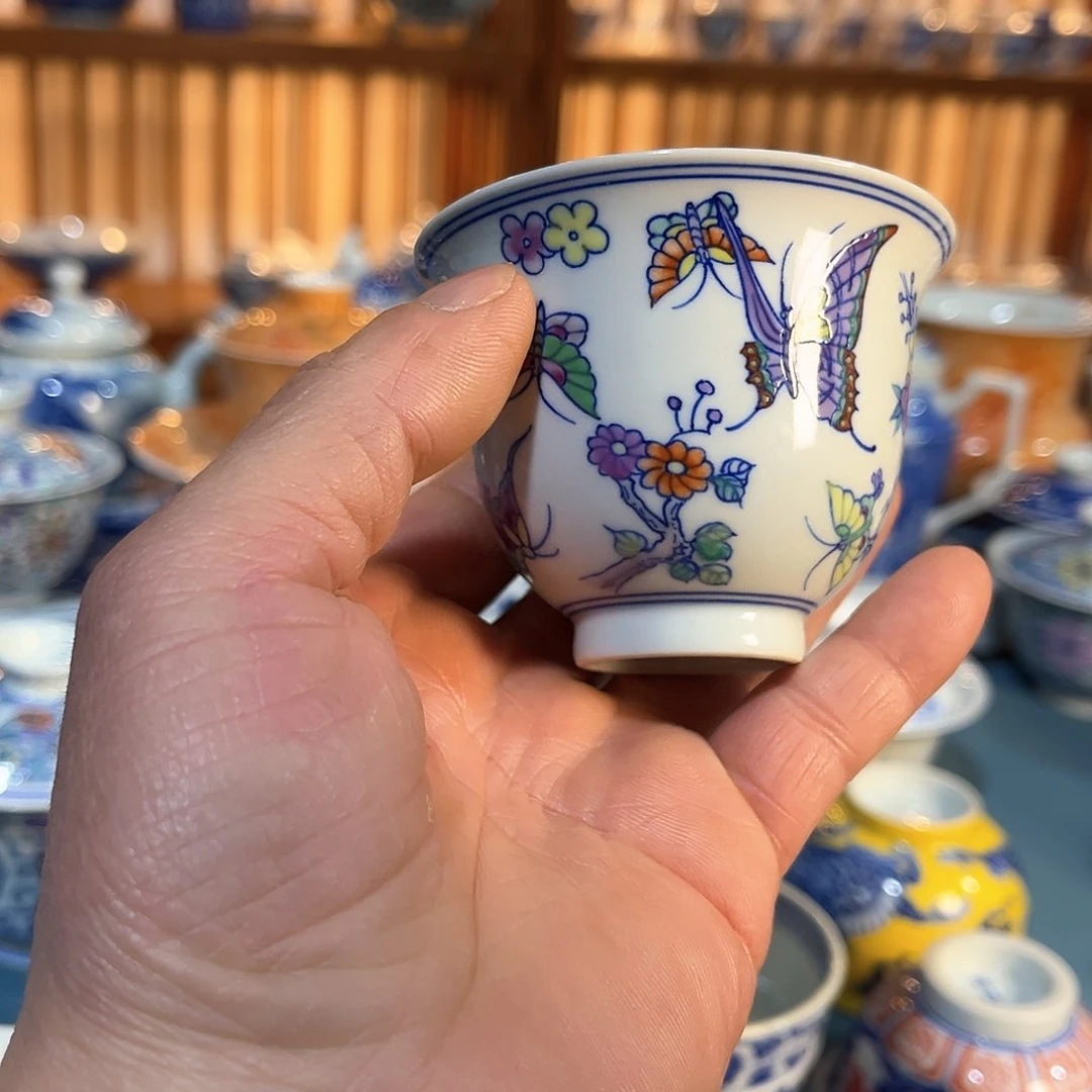 錡镇堂手工手绘绘铃铛杯
