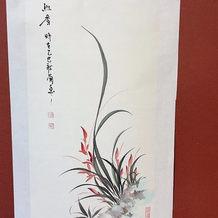 国画听兰老师花鸟