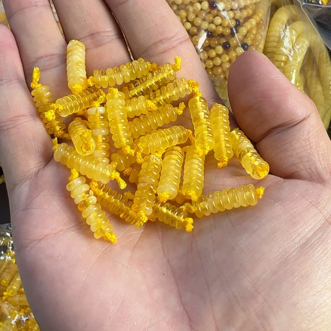 琥珀未镶嵌裸石6-7隔片多样发三组