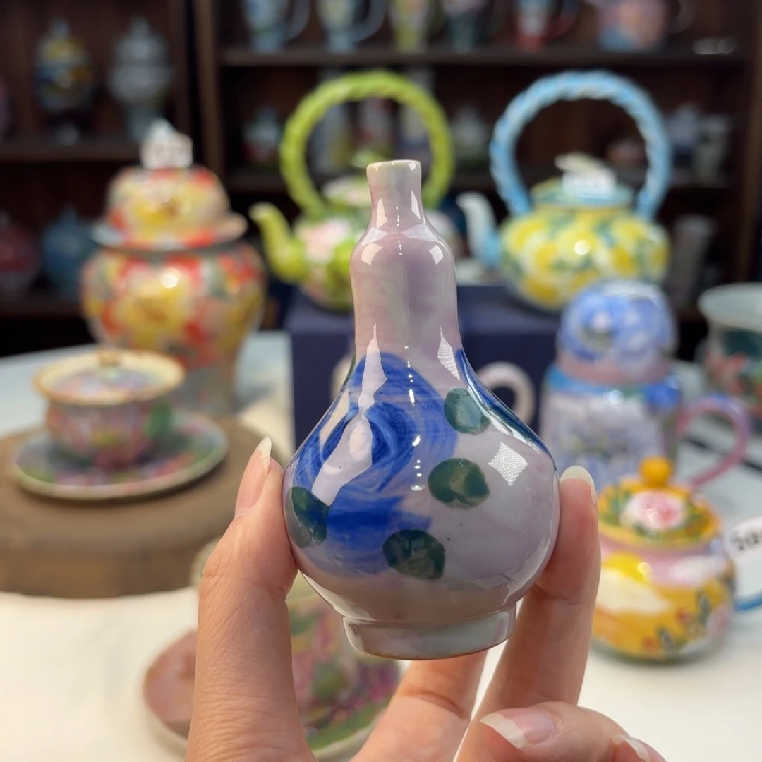 瓷片景德镇手绘高温釉下彩陶瓷茶具