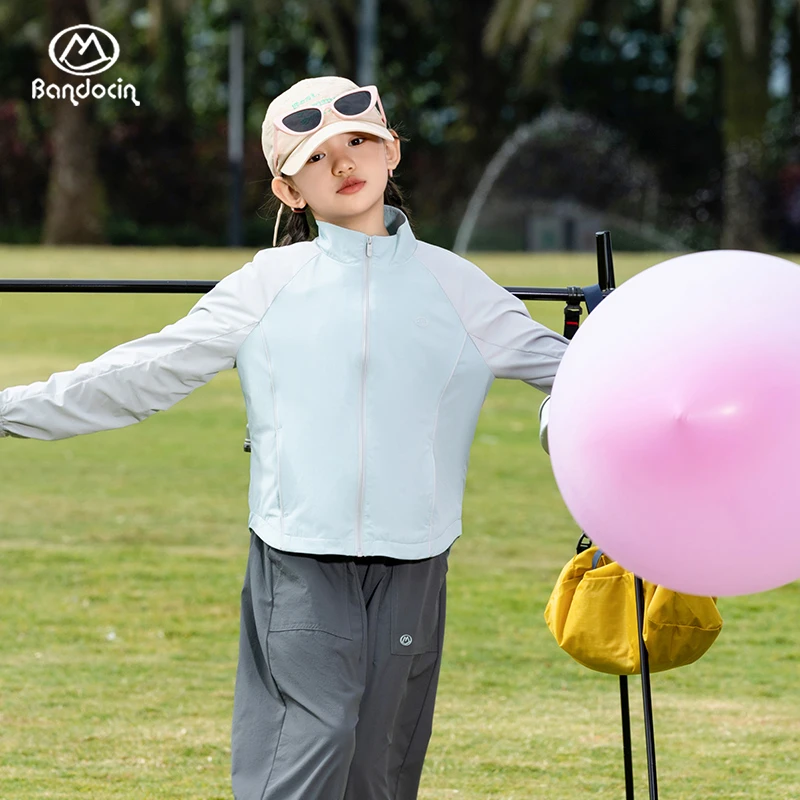 BANDOCIN/半度闲2025新款春季女童户外防风透气童装运动长袖外套