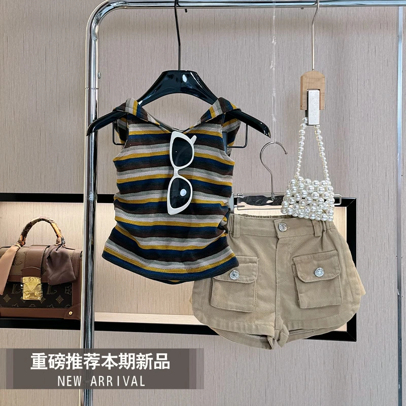 【现货】儿童夏季套装2025新款洋气夏装小女孩时尚夏款女童两件套