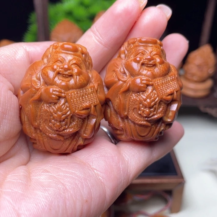 吊坠橄榄核龙财手球3.5