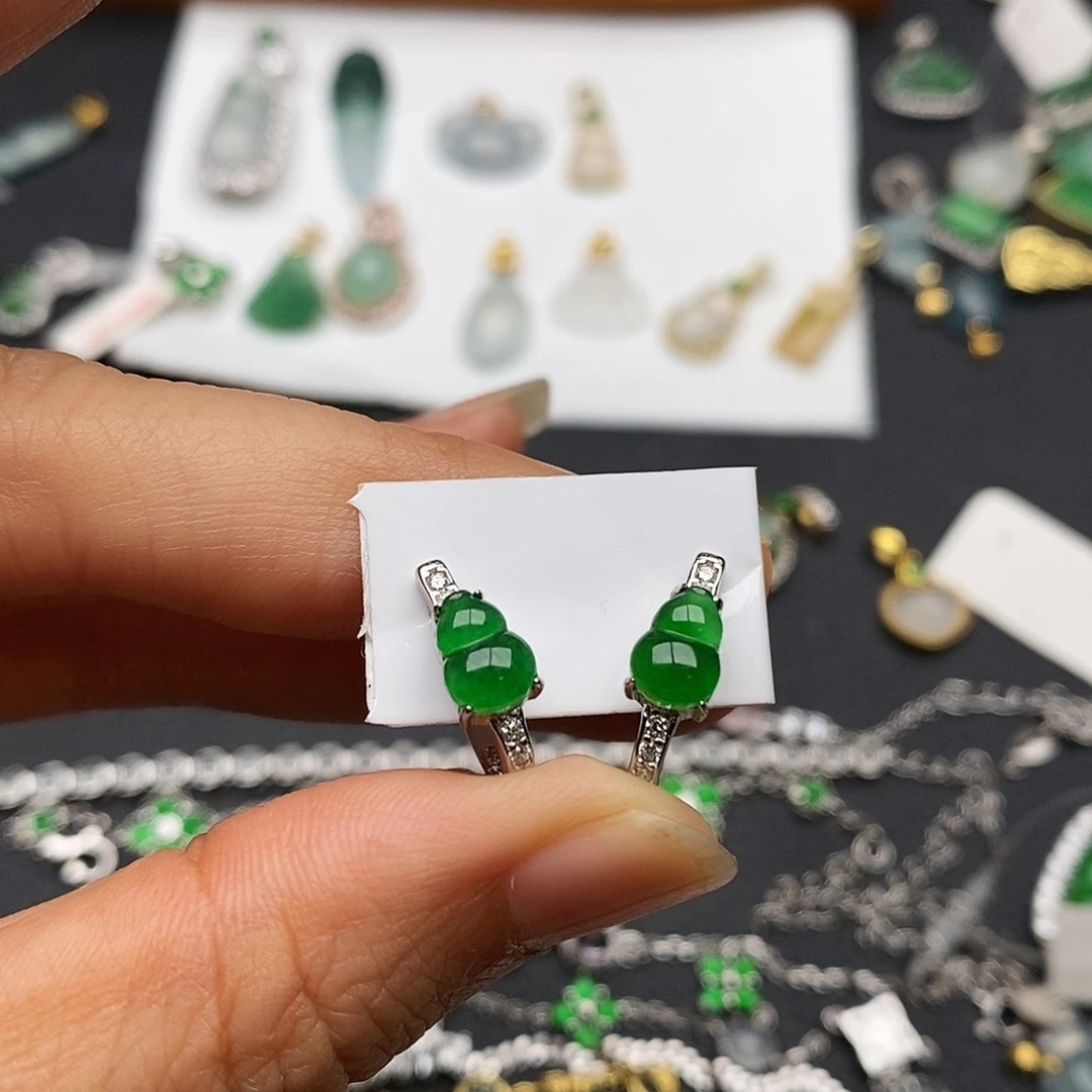 翡翠银S925镶嵌戒指