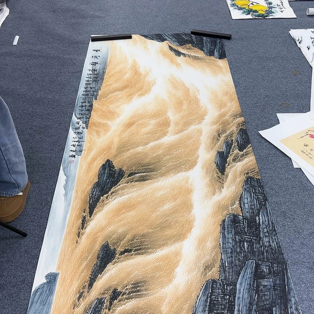 国画作品小姐姐放漏中