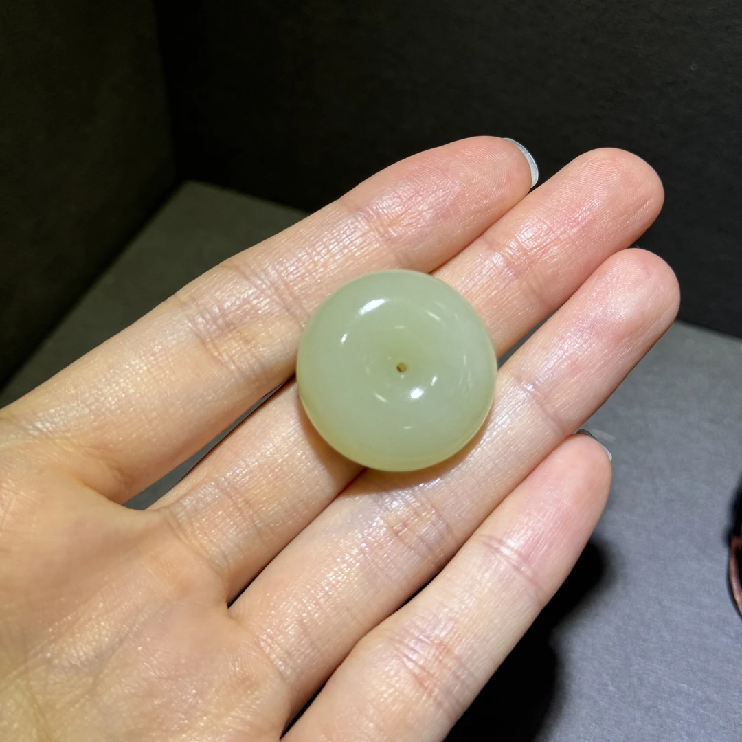 镜玉｜和田黄口玉平安扣吊坠挂件